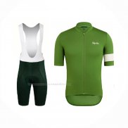 2021 Maillot Cyclisme Rapha Vert Manches Courtes Et Cuissard