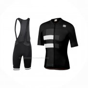 2021 Maillot Cyclisme Sportful Noir Blanc Manches Courtes Et Cuissard