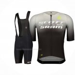 2023 Maillot Cyclisme Scott Sram Gris Noir Manches Courtes Et Cuissard