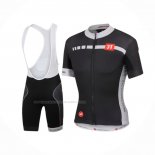 2016 Maillot Cyclisme Castelli Blanc Noir Manches Courtes Et Cuissard