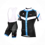 2017 Maillot Cyclisme Nalini Rigel Noir Bleu Manches Courtes Et Cuissard