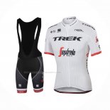 2017 Maillot Cyclisme Trek Segafredo Blanc Manches Courtes Et Cuissard