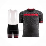 2018 Maillot Cyclisme Craft Route Noir Rouge Manches Courtes Et Cuissard