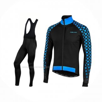 2019 Maillot Cyclisme Nalini CRIT 3l 2.0 Noir Bleu Manches Longues Et Cuissard