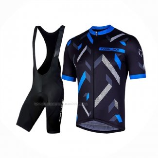 2019 Maillot Cyclisme Nalini Descesa 2.0 Noir Bleu Manches Courtes Et Cuissard