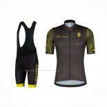 2022 Maillot Cyclisme Scott Blanc Jaune Manches Courtes Et Cuissard