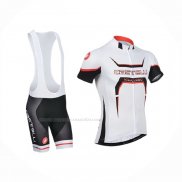 2014 Maillot Cyclisme Castelli Blanc Orange Manches Courtes Et Cuissard