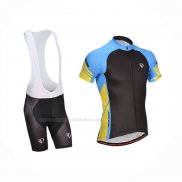 2014 Maillot Cyclisme Pearl Izumi Noir Bleu Manches Courtes Et Cuissard