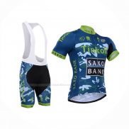 2015 Maillot Cyclisme Tinkoff Saxo Bank Azur Bleu Manches Courtes Et Cuissard