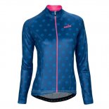 2016 Maillot Cyclisme Femme Nalini Rose Bleu Manches Longues