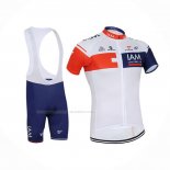 2016 Maillot Cyclisme IAM Rouge Bleu Manches Courtes Et Cuissard