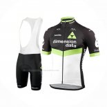 2017 Maillot Cyclisme Dimension Data Vert Noir Manches Courtes Et Cuissard