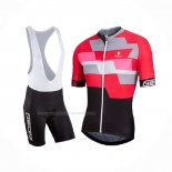 2017 Maillot Cyclisme Nalini Cervino Rouge Noir Manches Courtes Et Cuissard