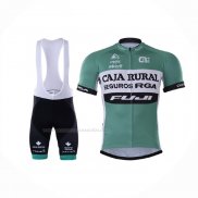 2018 Maillot Cyclisme Caja Rural Vert Blanc Manches Courtes Et Cuissard