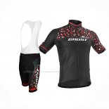 2018 Maillot Cyclisme Ghost Rouge Noir Manches Courtes Et Cuissard