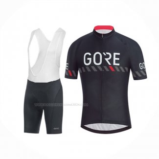 2018 Maillot Cyclisme Gore C3 Noir Manches Courtes Et Cuissard