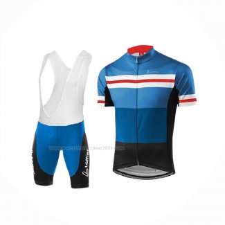 2018 Maillot Cyclisme Loffler Noir Bleu Manches Courtes Et Cuissard