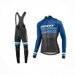 2019 Maillot Cyclisme Giant Race Day Bleu Noir Manches Longues Et Cuissard