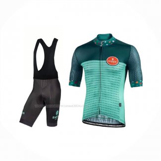 2021 Maillot Cyclisme Bianchi Vert Manches Courtes Et Cuissard