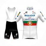 2021 Maillot Cyclisme Deceuninck Quick Step Blanc Manches Courtes Et Cuissard