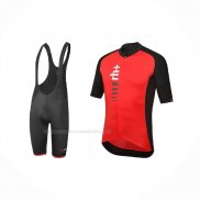 2021 Maillot Cyclisme RH+ Rouge Manches Courtes Et Cuissard