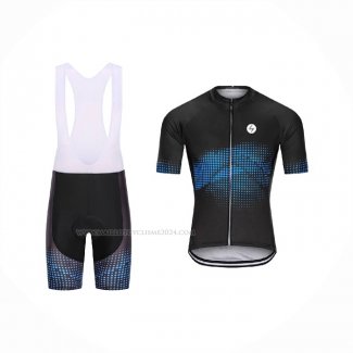 2021 Maillot Cyclisme Steep Noir Bleu Manches Courtes Et Cuissard