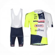 2024 Maillot Cyclisme Intermarche-Wanty Blanc Jaune Manches Courtes Et Cuissard