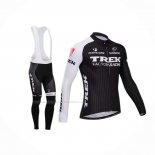 2014 Maillot Cyclisme Trek Factory Racing Noir Blanc Manches Longues Et Cuissard