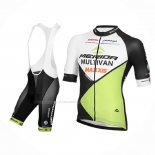 2016 Maillot Cyclisme Multivan Merida Vert Blanc Manches Courtes Et Cuissard