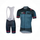 2018 Maillot Cyclisme Castelli Militare Vert Manches Courtes Et Cuissard