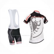 2014 Maillot Cyclisme Castelli Noir Gris Manches Courtes Et Cuissard