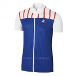 2017 Maillot Cyclisme Coq Sportif Tour De France Bleu Blanc Manches Courtes