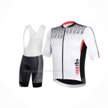 2017 Maillot Cyclisme RH+ Gris Blanc Manches Courtes Et Cuissard