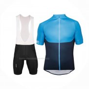 2018 Maillot Cyclisme POC Essential XC Bleu Manches Courtes Et Cuissard