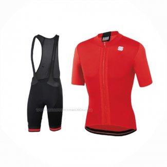 2020 Maillot Cyclisme Sportful Rouge Manches Courtes Et Cuissard