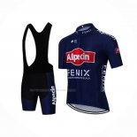 2021 Maillot Cyclisme Alpecin Fenix Profond Bleu Manches Courtes Et Cuissard