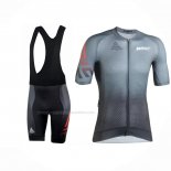 2022 Maillot Cyclisme BMC Gris Manches Courtes Et Cuissard