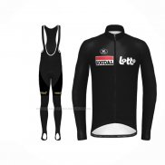 2022 Maillot Cyclisme Lotto Soudal Noir Manches Longues Et Cuissard