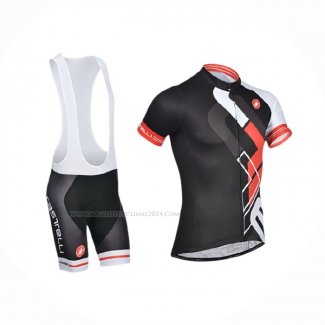 2014 Maillot Cyclisme Castelli Noir Manches Courtes Et Cuissard