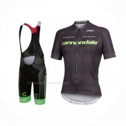 2016 Maillot Cyclisme Cannondale Noir Manches Courtes Et Cuissard