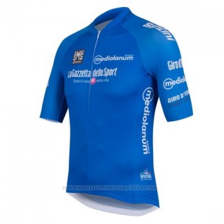 2016 Maillot Cyclisme Giro D'italie Bleu Manches Courtes