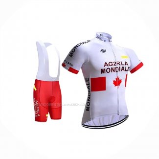 2017 Maillot Cyclisme Ag2rla Mondiale Blanc Manches Courtes Et Cuissard