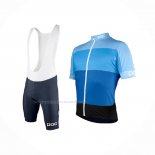 2017 Maillot Cyclisme POC Fondo Elements Bleu Clair Manches Courtes Et Cuissard