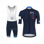 2019 Maillot Cyclisme Tour De Suisse Fonce Bleu Blanc Manches Courtes Et Cuissard