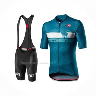 2020 Maillot Cyclisme Giro D'italie Azur Manches Courtes Et Cuissard