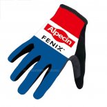 2022 Alpecin Fenix Gants Doigts Longs Cyclisme Bleu Blanc Rouge