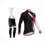 2014 Maillot Cyclisme Castelli Rouge Noir Manches Longues Et Cuissard