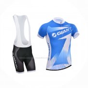 2014 Maillot Cyclisme Giant Azur Manches Courtes Et Cuissard