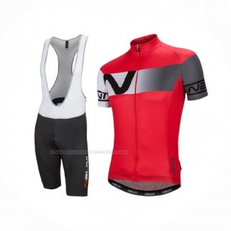 2016 Maillot Cyclisme Nalini Gris Rouge Manches Courtes Et Cuissard