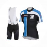 2016 Maillot Cyclisme Sportful Noir Bleu Manches Courtes Et Cuissard